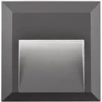 Nova Luce PULSAR LED Applique murale Gris 2W IP54 Blanc chaud 12x3x12cm 811201