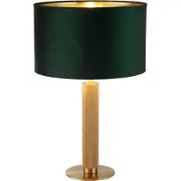 Searchlight Lampe de table dorée London avec capuche verte