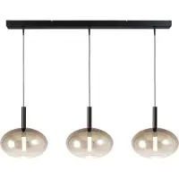 Masterlight Lampe pendante 3L Ø 24cm Lido Onion avec du verre doré qui s’estompe.