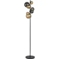 Paul Neuhaus Lampadaire LED POPSICLE, 10 ampoules, verre fumé, douilles G9 interchangeables, pour salon, salle à manger, cuisine, couloir, bureau