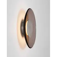 Lyora Applique murale Esti verre marron Ø 32cm
