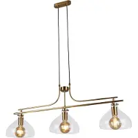 Searchlight Margarita 3Lt Bar Pendant - Laiton avec verre clair