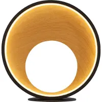 Searchlight Lampe de table design Curio noir avec du bois