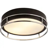 Searchlight Plafonnier design Pheonix Ø 30cm noir avec argent