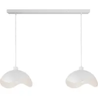 Masterlight Lampe suspendue de bureau Volta 2x Ø40cm - blanc