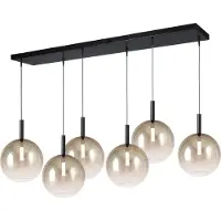 Masterlight Lampe pendante 6L Ø24cm Lido Ball avec du verre doré qui s’estompe.