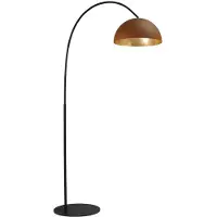 Masterlight Lampadaire Industria 186 brun rouille avec de l'or