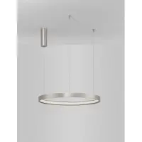Lyora Suspension ronde Perrine gris argenté Ø 60cm
