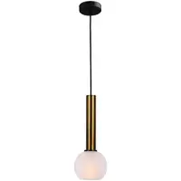 Masterlight Lampe suspendue Ø 15cm Bella 2 Laiton antique avec verre blanc mat
