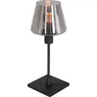 Steinhauer - lampe de table - Ancilla - noir - verre métal - Ø 14cm - E14 - 3102ZW