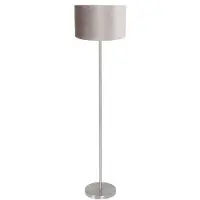 Steinhauer - lampadaire - Noor - acier argent - métal textile - lampe d'ambiance - E27 - 4430ST