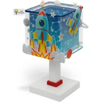 DALBER Lampe de table Rocket lueur bleue dans l’obscurité