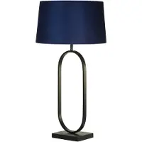 Searchlight Lampe de table Modish noir avec capuche bleue
