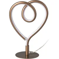 Eth Lampe de table en forme de cœur Lovie Anodic Brown