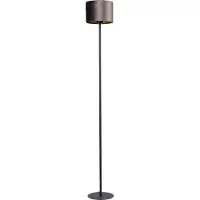 Masterlight Lampadaire noir Venus 150cm avec abat-jour marron
