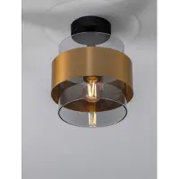 Nova Luce Plafonnier Sianna Ø 18cm noir avec or