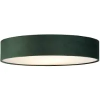 Searchlight Plafonnier Drum Pleat Velours vert 50cm