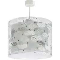 DALBER Lampe suspendue chambre d'enfant Clouds gris doux avec du blanc