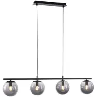 JUST LIGHT Suspension, verre fumé, noir, L 100 cm