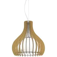 Eglo Lampe à suspension Tindori Bois marron clair 50 cm