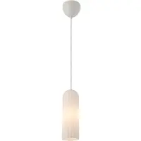 Nordlux Miella design lustre en verre plissé, Variante : Ø 100 x 300 mm, 25 W, blanc