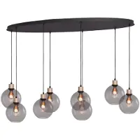 Masterlight Lampe suspendue ovale Lazise Oval 8x Ø 20cm doré