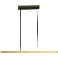 Masterlight Lampe suspendue noire Real 3 100 cm avec de l'or