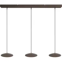 Masterlight Lampe pendante à 3 lampes Scala 100cm cacao brun Ø 20cm