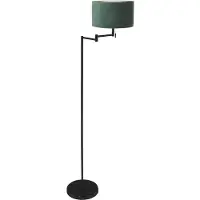 Steinhauer Lampadaire - noir - Bella - métal textile - Ø 45cm - E27 - 3890ZW -