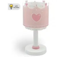 DALBER Lampe de table pour chambre d’enfant Little Queen Lueur rose dans le noir