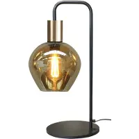 Masterlight Verre de lampe de table Bounty noir et or