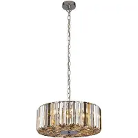 Searchlight Lampe suspendue Chapeau 42cm chromé avec verre cristal