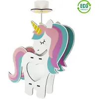 DALBER Suspension chambre d’enfant Unicorns noir avec fenêtre blanche
