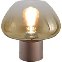 Masterlight Lampe de table Genua marron avec verre doré Ø 24cm