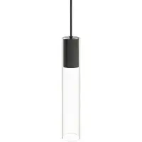 Nowodvorski Lighting Lampe à suspension en verre Cylinder noir