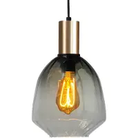 Masterlight Lampe suspendue dorée Porto avec verre vert Nicolette - Ø 20cm