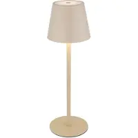 Globo Lampe de table moderne Vannie I Brun sable également rechargeable pour bouteille