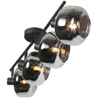 Mexlite - spot - Tenebris - noir - verre métal verre fumé - lampe en verre coloré - E14 - 4211ZW