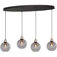 Masterlight Lampe suspendue ovale Lazise Oval 4x Ø 20cm doré