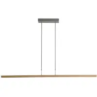 Masterlight Lampe suspendue Oak nickel avec bois 134cm