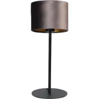 Masterlight Lampe de table noire Venus avec abat-jour marron