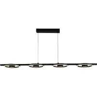 Searchlight Suspension moderne à 4 lumières Space noir
