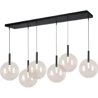 Masterlight Lampe pendante 6L Ø 24cm Lido Ball avec du verre transparent