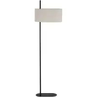 Searchlight Lampadaire Hessian noir avec abat-jour en lin
