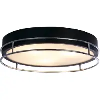 Searchlight Phoenix 3Lt Flush - Noir et Chrome IP44