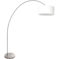 Steinhauer Lampadaire - acier - Solva - métal textile - lampe arquée - E27 - 3911ST -