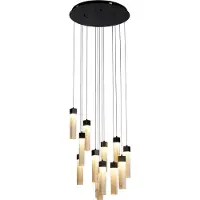 Searchlight Suspension vide 10 lumières Moonbeam noir