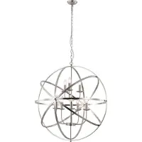 Searchlight Suspension ancienne Orbit 8-argent clair