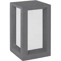 Nova Luce Lampadaire d'extérieur CASTRO, grès gris et acrylique, E27, 1x12 W (ampoule non fournie), 100-240 V, IP65, 9739351