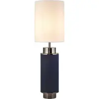 Searchlight Lampe de table Flask 72cm nickel avec bleu vintage